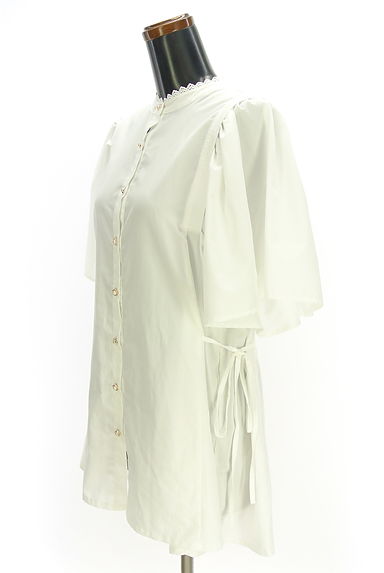 axes femme（アクシーズファム）の古着「半そでノーカラーブラウス（ブラウス）」大画像３へ