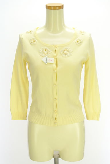 Apuweiser riche（アプワイザーリッシェ）の古着「パール装飾付きニットカーディガン（カーディガン・ボレロ）」大画像４へ