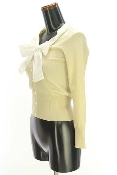 JUSGLITTY（ジャスグリッティー）の古着「リボン付きレイヤード風ニットトップス（ニット）」大画像３へ