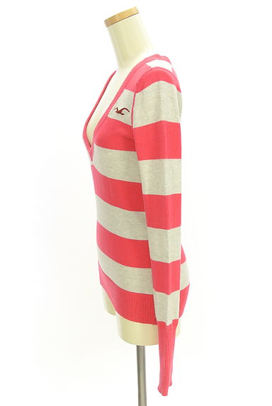 Hollister Co.（ホリスター）の古着「ボーダー柄Vネックニットトップス（ニット）」大画像３へ