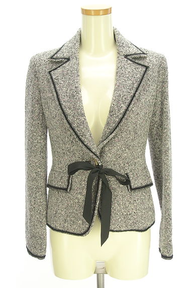 LAISSE PASSE（レッセパッセ）の古着「ウール混パイピングテーラードジャケット（ジャケット）」大画像１へ