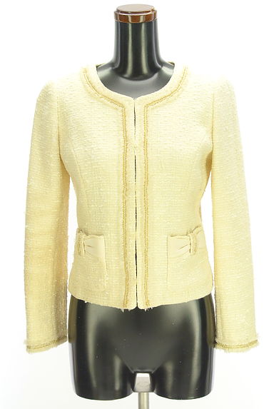 Apuweiser riche（アプワイザーリッシェ）の古着「ノーカラーツイードジャケット（ジャケット）」大画像１へ