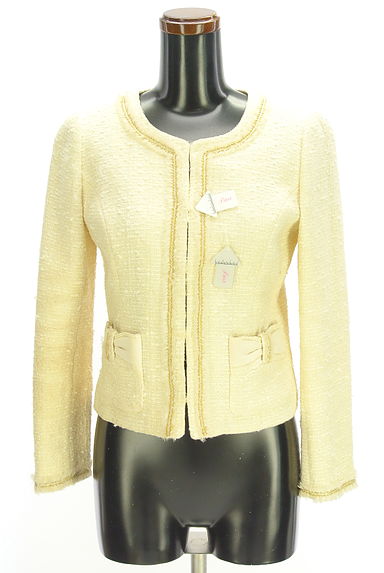 Apuweiser riche（アプワイザーリッシェ）の古着「ノーカラーツイードジャケット（ジャケット）」大画像４へ