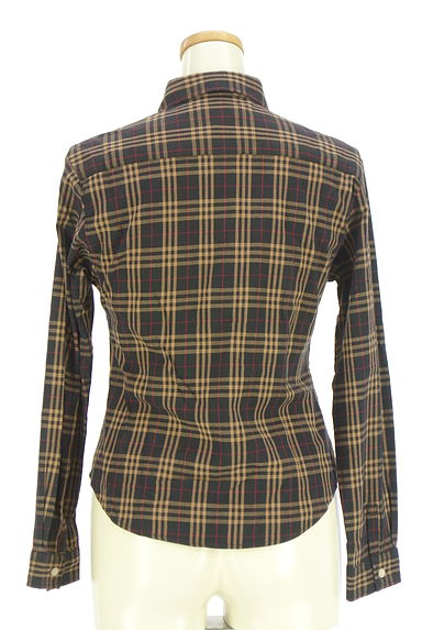 BURBERRY（バーバリー）の古着「チェック柄ラウンドヘムシャツ（ブラウス）」大画像２へ