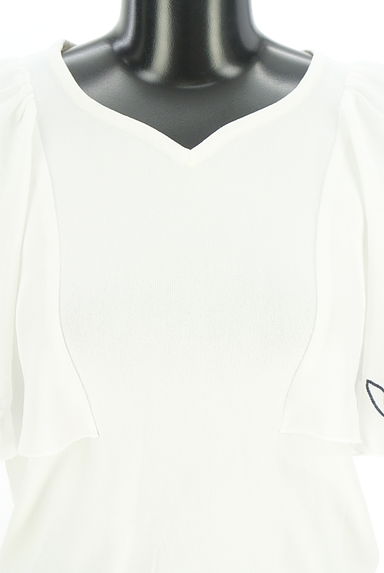 MISCH MASCH（ミッシュマッシュ）の古着「花柄刺しゅうシフォンスリーブニットトップス（ニット）」大画像４へ