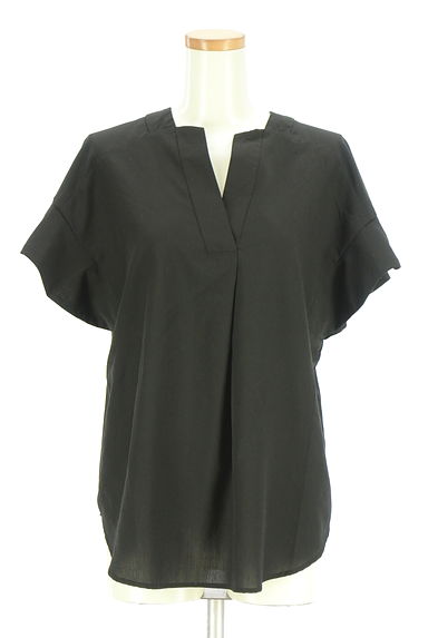 AZUL BY MOUSSY（アズールバイマウジー）の古着「キーネックフレンチスリーブカットソー（カットソー・プルオーバー）」大画像１へ