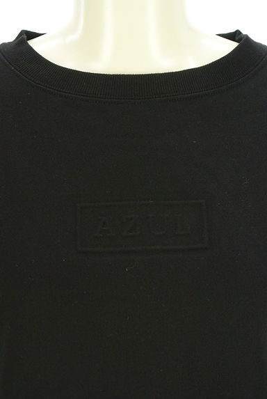 AZUL BY MOUSSY（アズールバイマウジー）の古着「エンボスロゴ裏起毛スウェットトップス（スウェット・パーカー）」大画像４へ