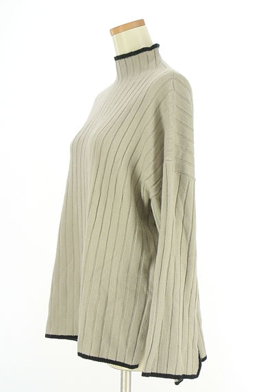 AZUL BY MOUSSY（アズールバイマウジー）の古着「モックネックリブニットトップス（ニット）」大画像３へ