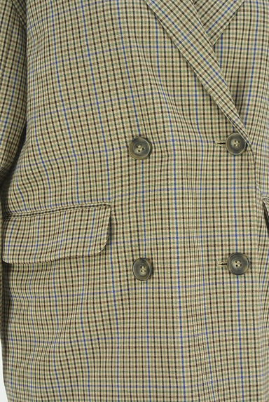 AZUL BY MOUSSY（アズールバイマウジー）の古着「ダブルボタンチェック柄ジャケット（ジャケット）」大画像４へ