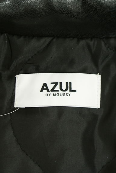 AZUL BY MOUSSY（アズールバイマウジー）の古着「ミドル丈エコレザージャケット（ブルゾン・スタジャン）」大画像６へ