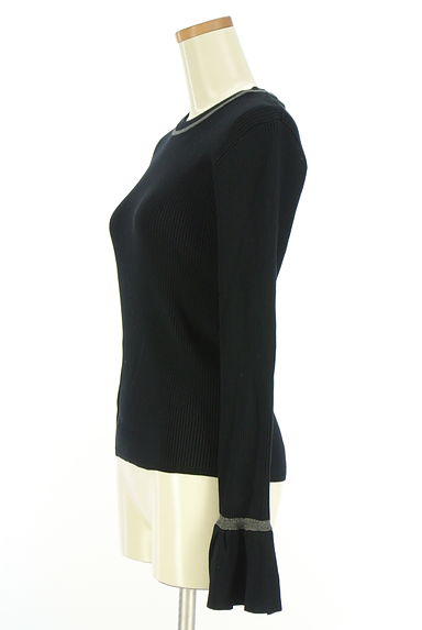 AZUL BY MOUSSY（アズールバイマウジー）の古着「ライン入りリブニットトップス（ニット）」大画像３へ