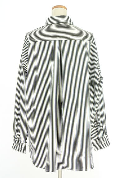AZUL BY MOUSSY（アズールバイマウジー）の古着「バックタックストライプシャツ（カジュアルシャツ）」大画像２へ
