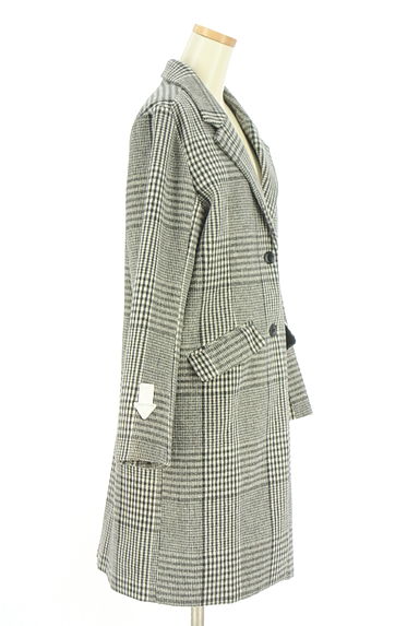 AZUL BY MOUSSY（アズールバイマウジー）の古着「チェック柄チェスターコート（コート）」大画像４へ