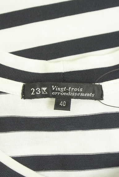 23区（ニジュウサンク）の古着「ボーダーノースリトップス（カットソー・プルオーバー）」大画像６へ