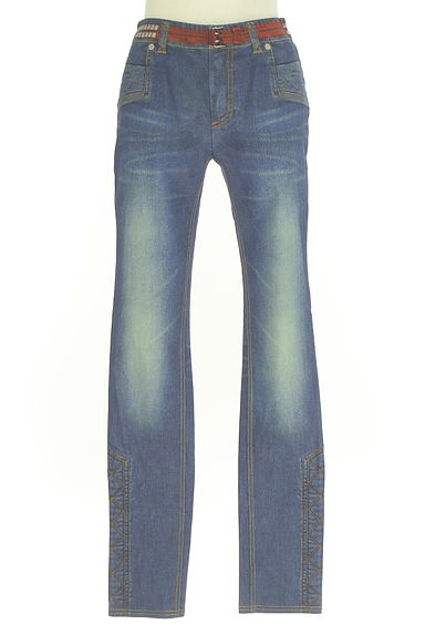 HIROKO BIS（ヒロコビス）の古着「esseNtieL HIROKO BIS フェイクデザインレギパン（パンツ）」大画像１へ