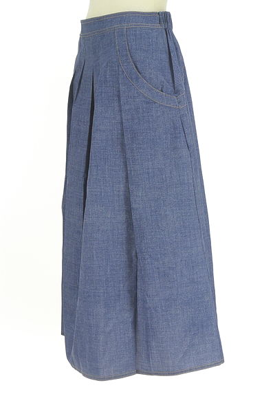 HIROKO BIS（ヒロコビス）の古着「デニム風ロングフレアスカート（スカート）」大画像３へ