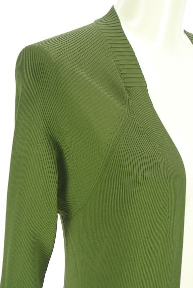 HIROKO BIS（ヒロコビス）の古着「essentiel HIROKO BIS 編地切替ロングカーデ（カーディガン・ボレロ）」大画像４へ