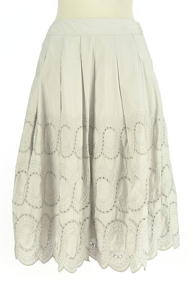 HIROKO BIS（ヒロコビス）の古着「刺繍スカラップ膝下スカート（スカート）」大画像１へ