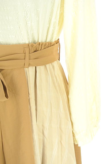 axes femme（アクシーズファム）の古着「ベルト付き異素材ドッキング膝下ワンピース（ワンピース・チュニック）」大画像５へ