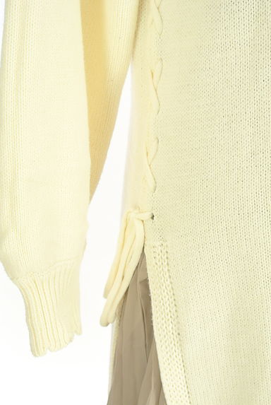 axes femme（アクシーズファム）の古着「サイドシフォンケーブルニットワンピ（ワンピース・チュニック）」大画像４へ