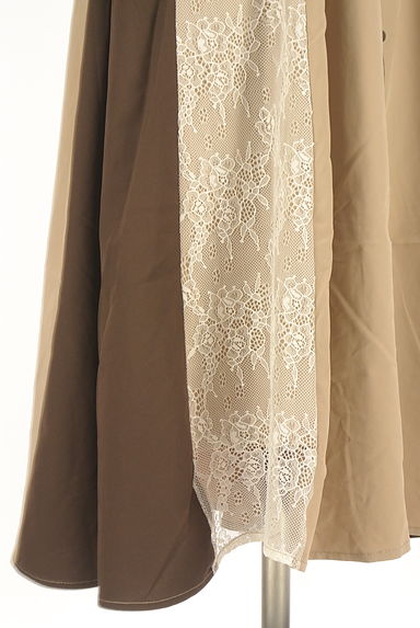 axes femme（アクシーズファム）の古着「レース切替バイカラーロングシャツワンピ（ワンピース・チュニック）」大画像５へ