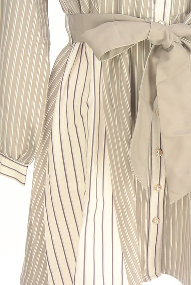 axes femme（アクシーズファム）の古着「ベルト付きストライプシャツチュニック（ワンピース・チュニック）」大画像５へ