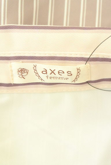 axes femme（アクシーズファム）の古着「ベルト付きストライプシャツチュニック（ワンピース・チュニック）」大画像６へ