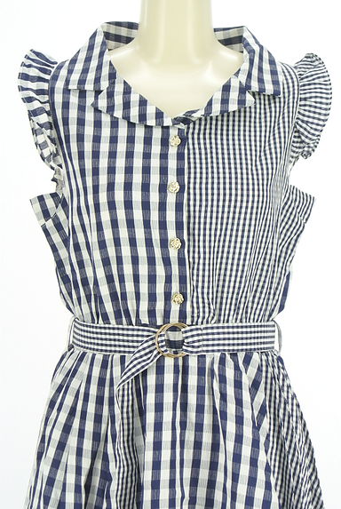 axes femme（アクシーズファム）の古着「ギンガムチェック柄膝下ワンピース（ワンピース・チュニック）」大画像４へ