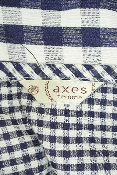axes femme（アクシーズファム）の古着「ギンガムチェック柄膝下ワンピース（ワンピース・チュニック）」大画像６へ