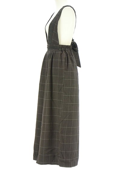 axes femme（アクシーズファム）の古着「チェック柄起毛サロペットパンツ（オーバーオール・サロペット）」大画像３へ