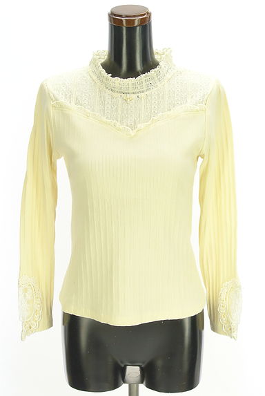 axes femme（アクシーズファム）の古着「レース切替ハイネックカットソー（カットソー・プルオーバー）」大画像１へ