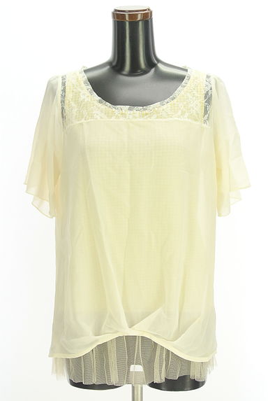 axes femme（アクシーズファム）の古着「チェックタンクドッキングシフォンブラウス（カットソー・プルオーバー）」大画像１へ