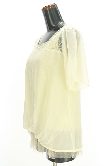 axes femme（アクシーズファム）の古着「チェックタンクドッキングシフォンブラウス（カットソー・プルオーバー）」大画像３へ