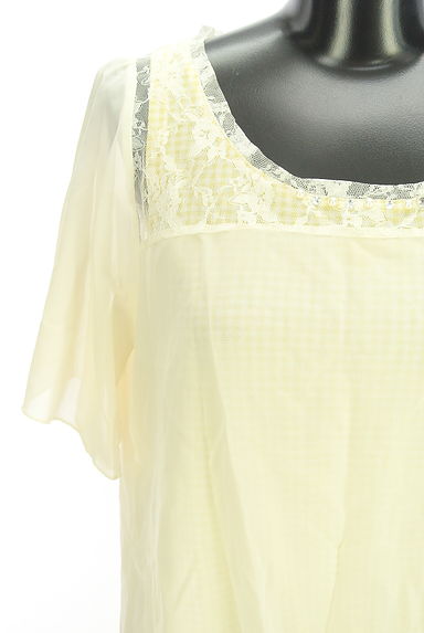 axes femme（アクシーズファム）の古着「チェックタンクドッキングシフォンブラウス（カットソー・プルオーバー）」大画像４へ