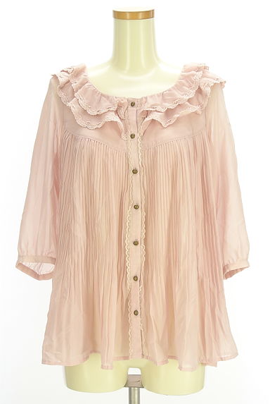 axes femme（アクシーズファム）の古着「フロントプリーツシフォンブラウス（ブラウス）」大画像１へ