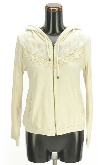 axes femme（アクシーズファム）の古着「レースヨークジップパーカー（スウェット・パーカー）」大画像１へ