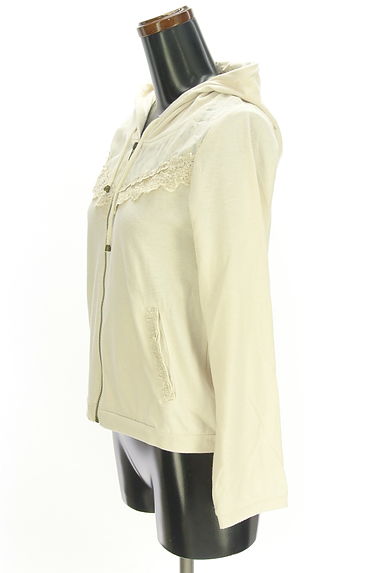 axes femme（アクシーズファム）の古着「レースヨークジップパーカー（スウェット・パーカー）」大画像３へ