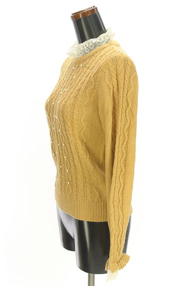 axes femme（アクシーズファム）の古着「パール付きケーブルニット（ニット）」大画像３へ