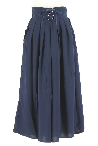 クリックで大画像表示 axes femme(アクシーズファム)の古着「ウエストレースアップタックフレアパンツ(パンツ)」大画像1へ