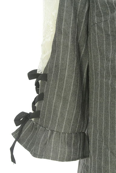 クリックで大画像表示 axes femme(アクシーズファム)の古着「袖レースストライプ柄ワンピース(ワンピース・チュニック)」大画像5へ