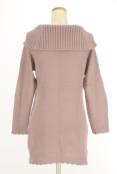 axes femme（アクシーズファム）の古着「オフタートルケーブルニットチュニック（ワンピース・チュニック）」大画像２へ