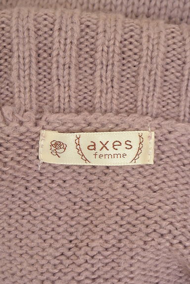 axes femme（アクシーズファム）の古着「オフタートルケーブルニットチュニック（ワンピース・チュニック）」大画像６へ