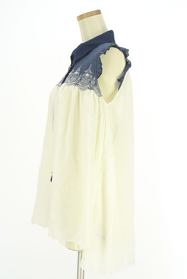 axes femme（アクシーズファム）の古着「刺繍入りフレアシフォンブラウス（ブラウス）」大画像３へ