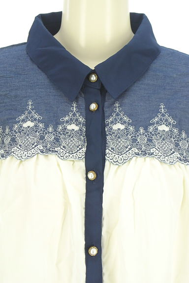 axes femme（アクシーズファム）の古着「刺繍入りフレアシフォンブラウス（ブラウス）」大画像４へ