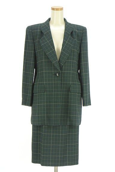 LEILIAN（レリアン）の古着「チェック柄ジャケット+膝下タイトスカート（セットアップ（ジャケット＋スカート））」大画像１へ