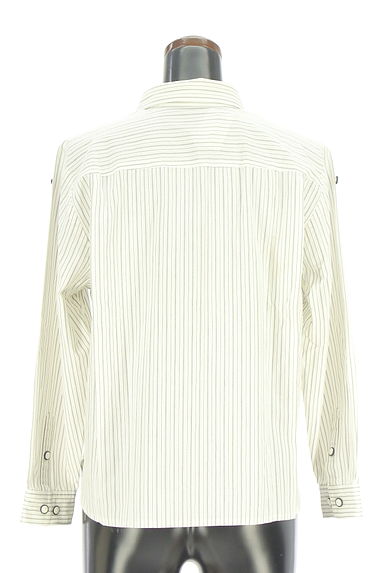 LEILIAN（レリアン）の古着「ストライプコットンシャツ（ブラウス）」大画像２へ