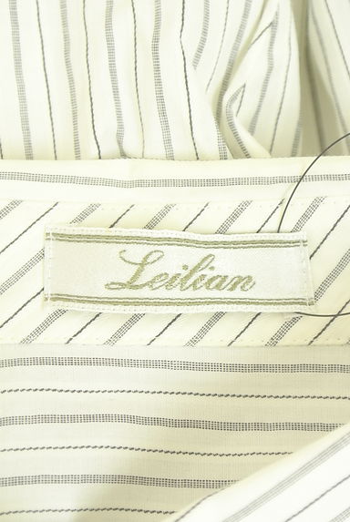 LEILIAN（レリアン）の古着「ストライプコットンシャツ（ブラウス）」大画像６へ