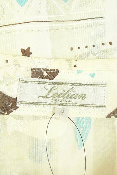 クリックで大画像表示 LEILIAN(レリアン)の古着「ストライプ×エスニックプリント 半そでシャツ(ブラウス)」大画像6へ