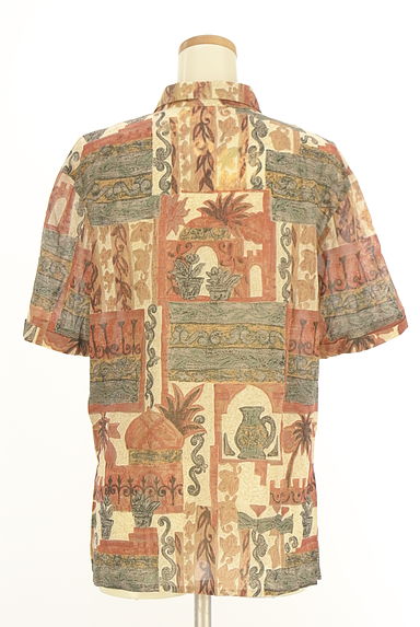 クリックで大画像表示 LEILIAN(レリアン)の古着「エスニック柄半そでシアーシャツ(ブラウス)」大画像2へ