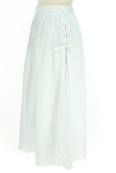 axes femme（アクシーズファム）の古着「刺しゅう入りストライプ柄フレアパンツ（パンツ）」大画像３へ